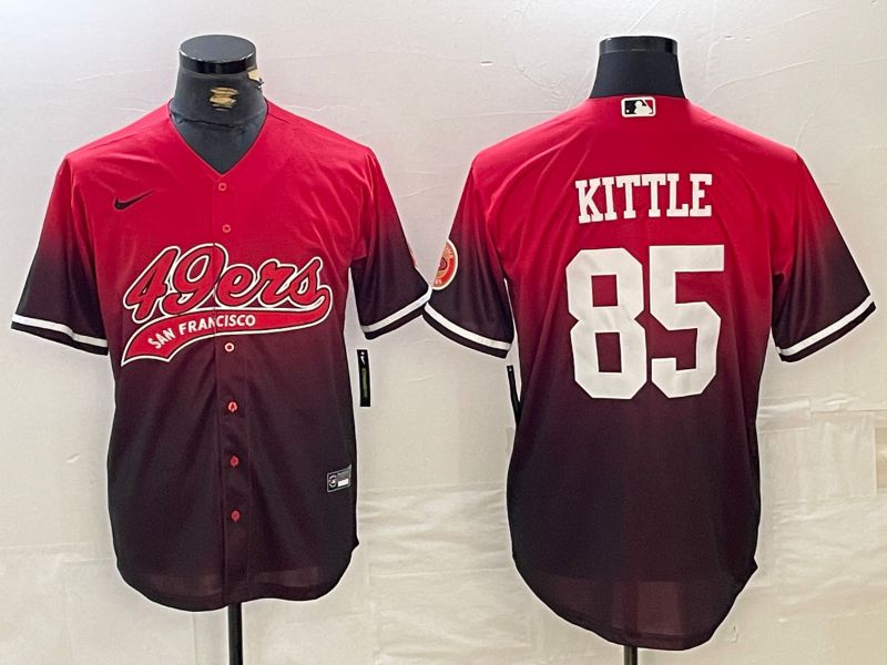 Men San Francisco 49ers 85 Kittle Red Joint Name 2024 Nike Limited NFL Jersey style 6